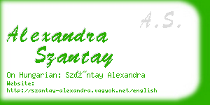 alexandra szantay business card